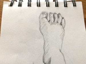 badly drawn foot