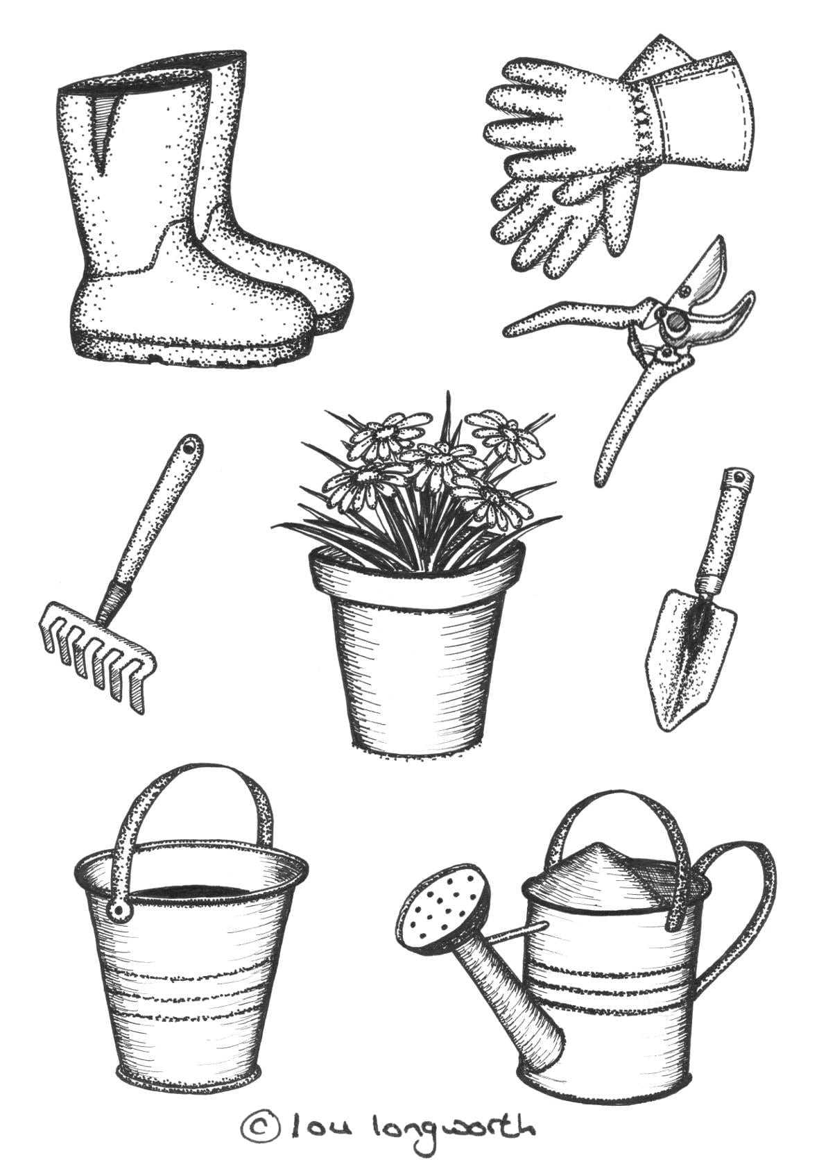 Garden themed illustrations