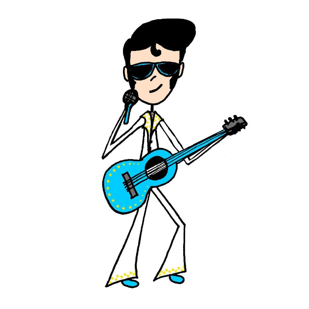 Elvis Drawing – Thank you very much – Lou Longworth
