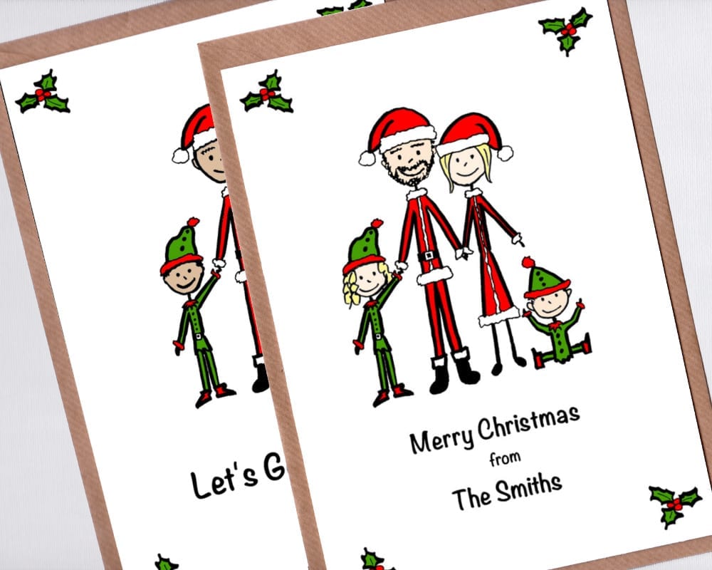 Family portrait christmas cards