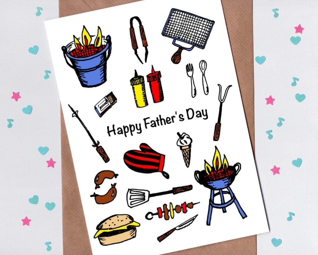 BBQ themed Fathers Day card