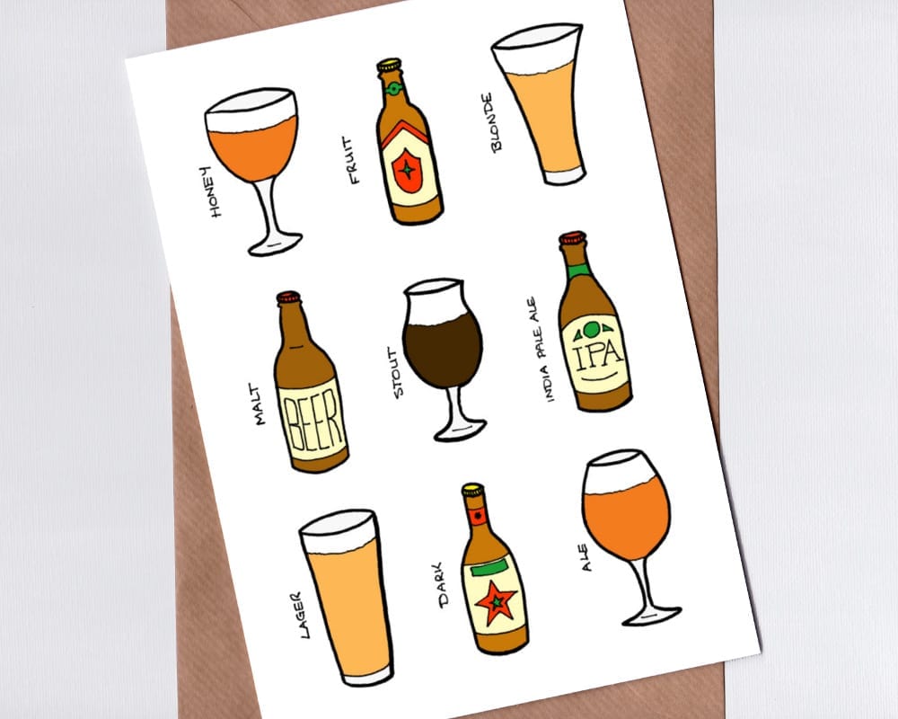 Beer themed card