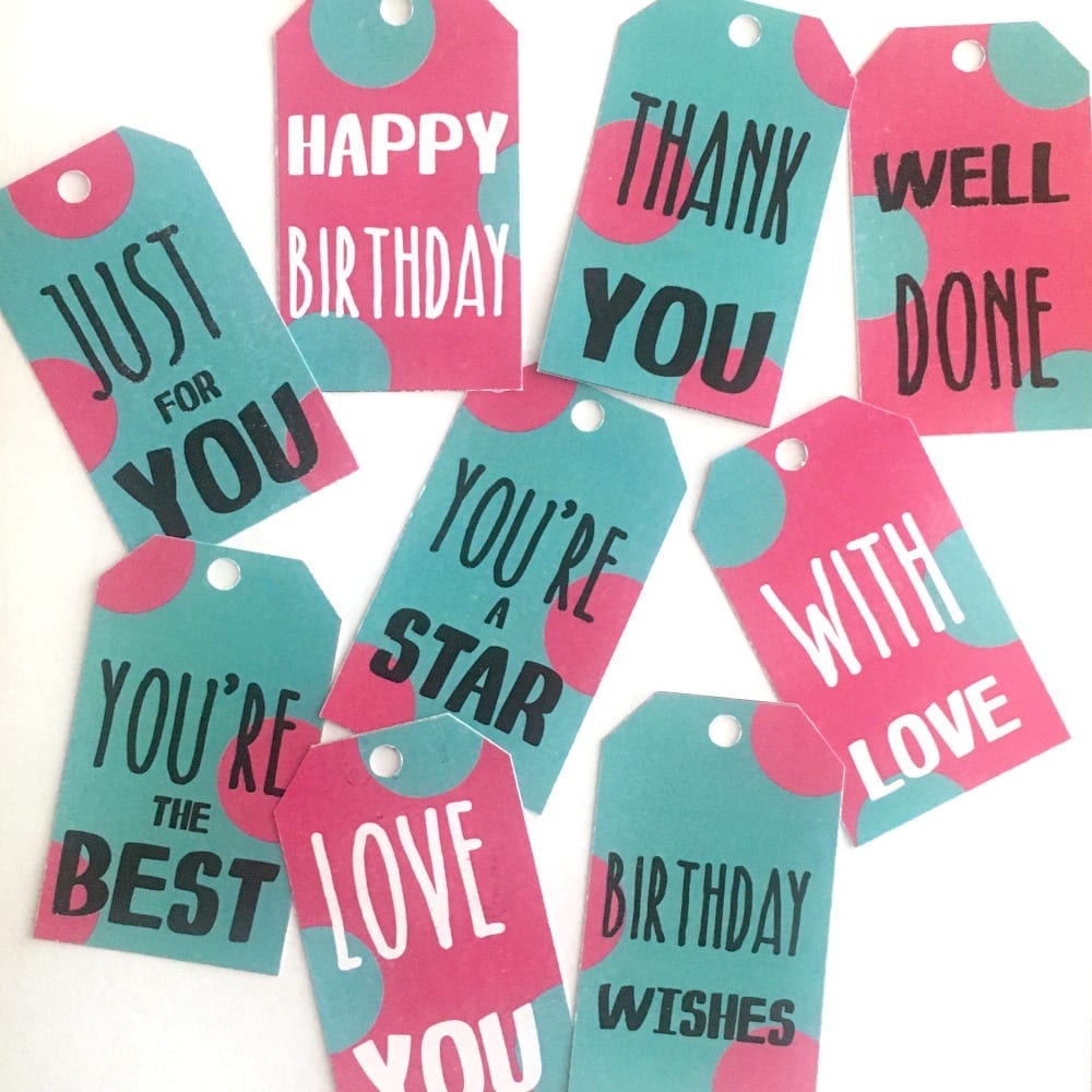 Gifts for subscribers - free printable gift tags