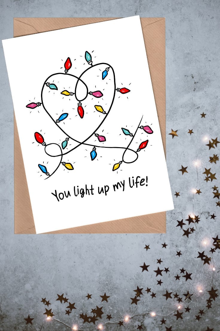 you light up my life holiday card