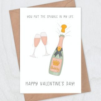 Champagne Valentine Card