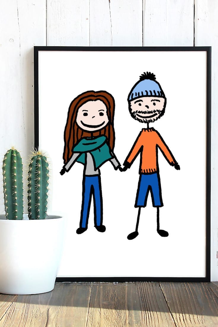 Valentine's Day Gift Ideas - Couple cartoon portrait