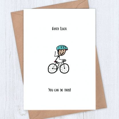 cyclist good luck card
