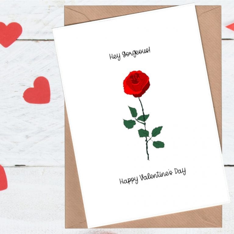 Rose Valentine's day card