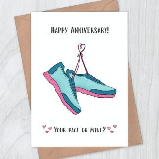 Runner Anniversary Card - Your Pace or Mine