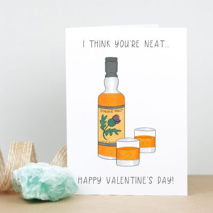 Whisky Valentine Card standing