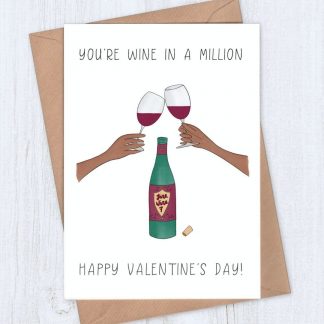 Red Wine Valentine Card