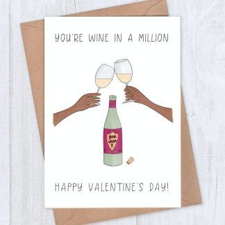White Wine Valentine Card