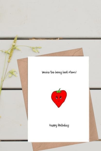 You're the berry best mom happy birthday card pin