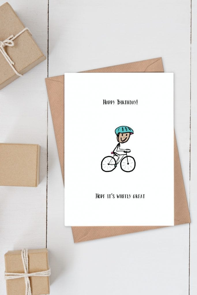 Cycling card - wheely great birthday card