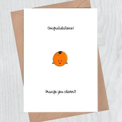 Congratulations orange you clever graduation card