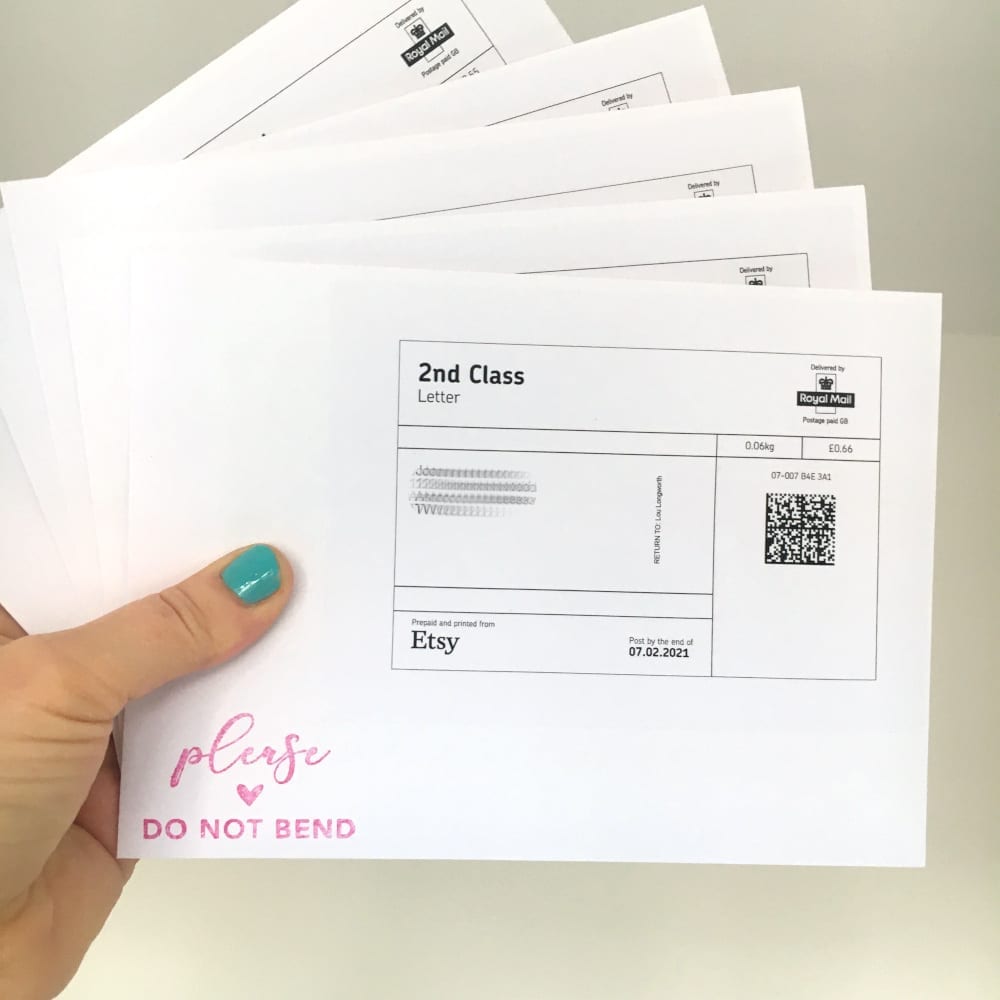 Sustainable card business - orders ready to post