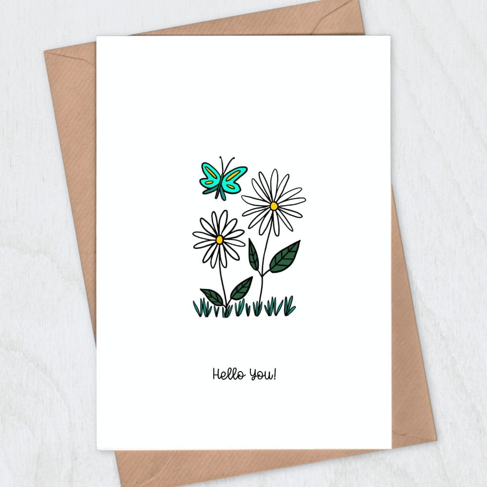 Daisies card - hello you