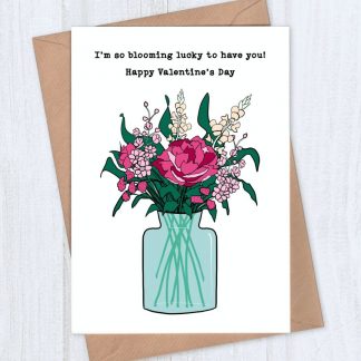 vase of flowers valentine card