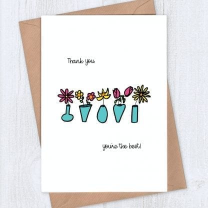 Vases thank you card