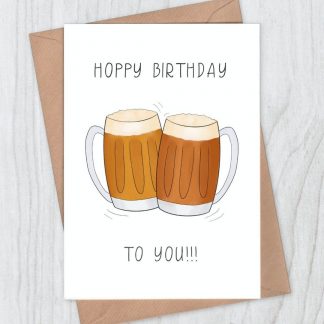 Beer birthday card - Hoppy Birthday to You