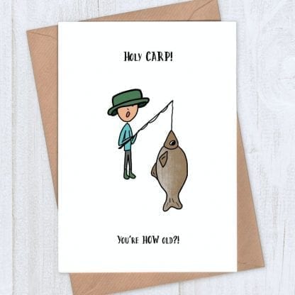 Fishing - Holy carp birthday card
