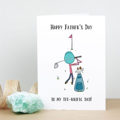Golf Father's Day Card standing