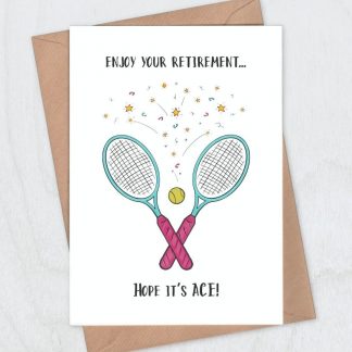 Tennis Retirement Card - Hope it's ACE