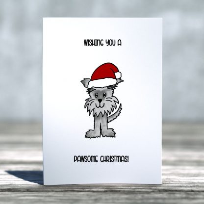 wishing you a pawsome christmas holiday card