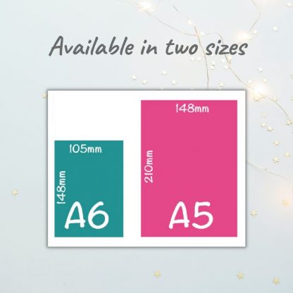 A6 size = 148mm x 105mm and A5 size = 210m x 148mm