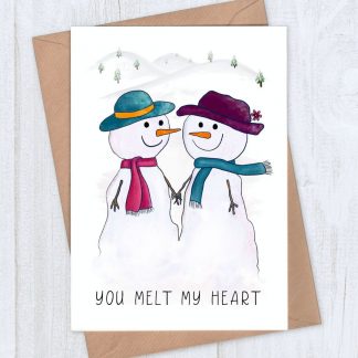 Romantic Christmas Card - You melt my heart