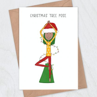 Yoga Christmas Card - Christmas Tree Pose