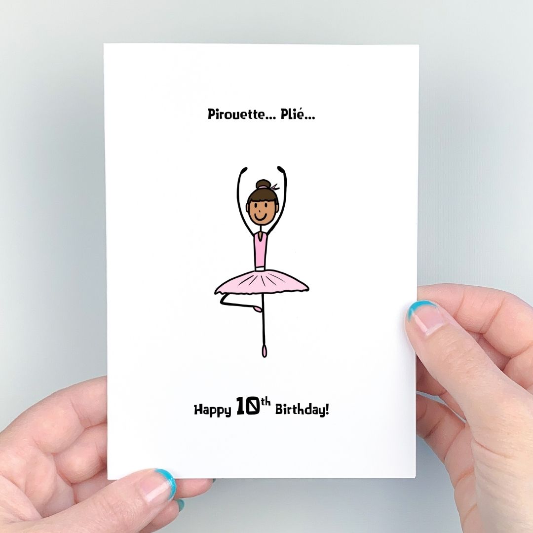 Children's Birthday Cards - ballet 10th birthday card