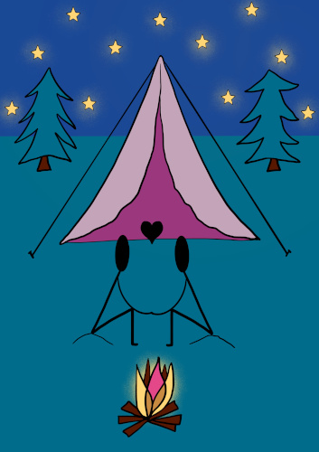 Finding creative inspiration - camping illustration
