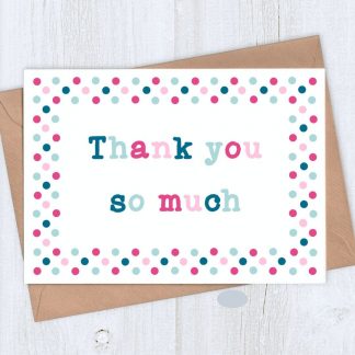dotty thank you card - thank you so much
