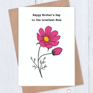 Cosmos flower Mother's Day card