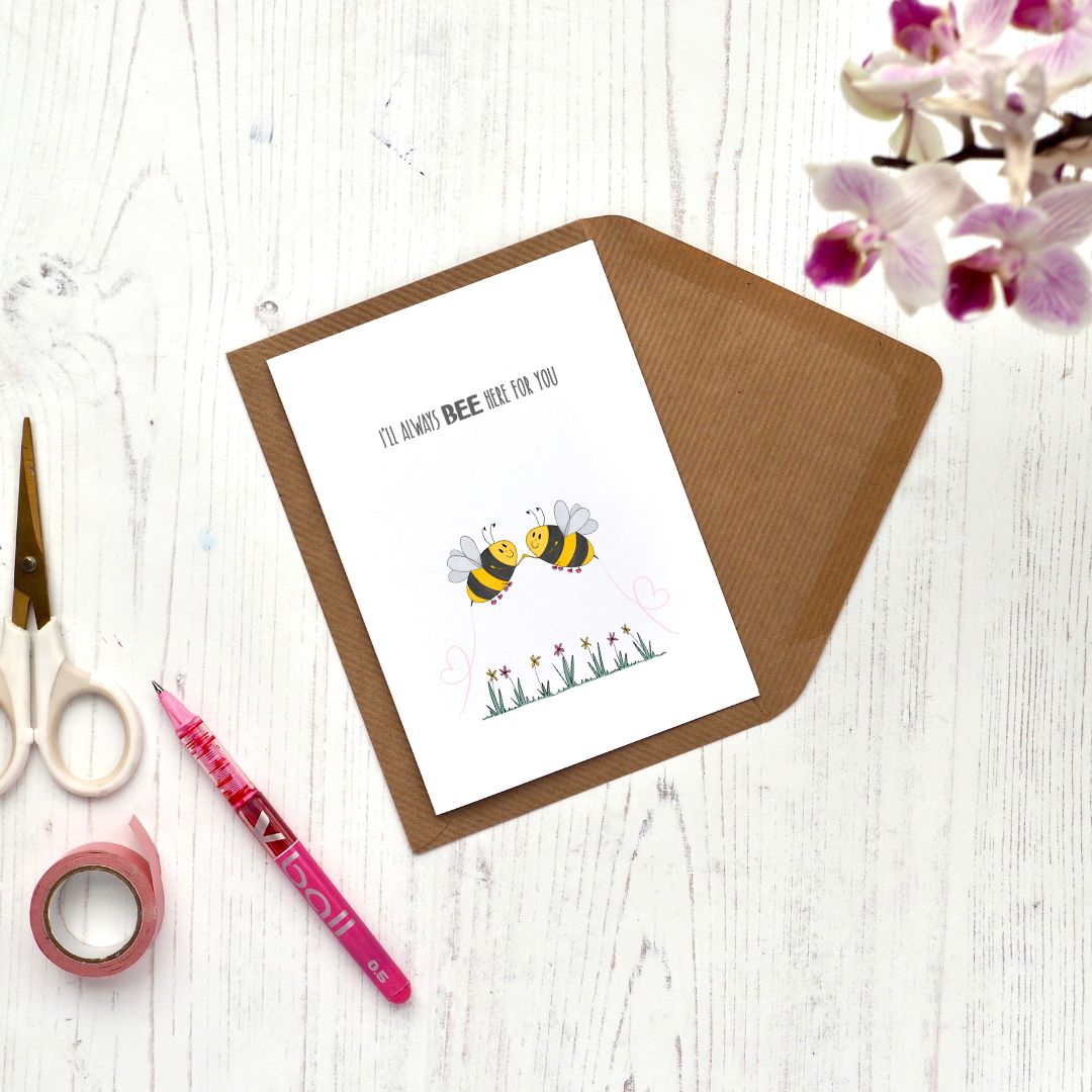 Updated Greeting Card Illustrations - I'll always bee here for you